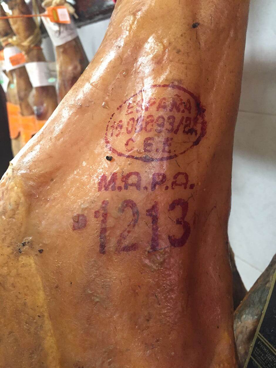 sello Mapa Jamón ibérico de bellota