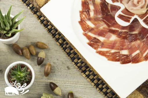 Jamón de Bellota 100% Ibérico de Cerdoh! loncheado.