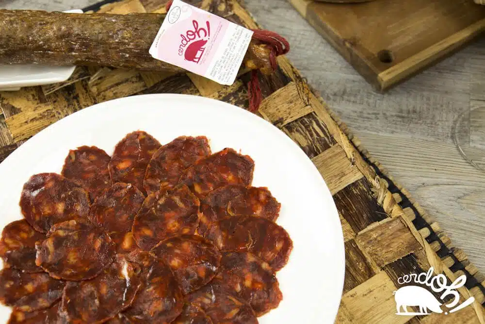 Chorizo de ibérico de bellota de Cerdoh! en formato cular