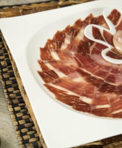 Plato de jamón de Bellota 100% Ibérico de Cerdoh! loncheado