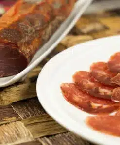 Detalle de corte de Lomo de Bellota 100% Ibérico de Cerdoh!