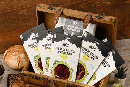 Kit Jamón Ibérico de bellota en sobres cortado a cuchillo  (5 sobres de 60 g) - Imagen 2