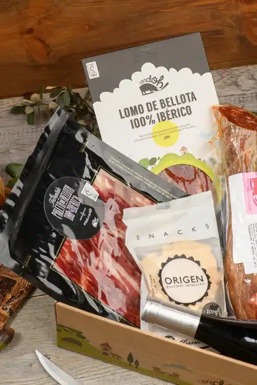 Detalle del contenido de la Cesta regalo La Castiza